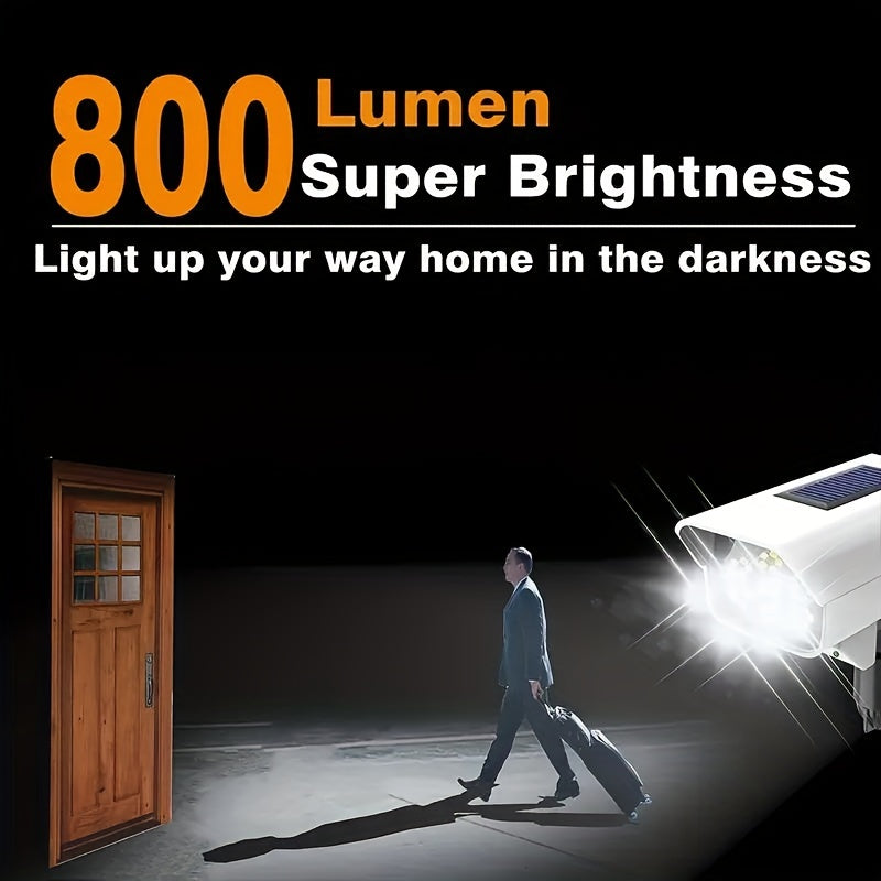 Remote Control Motion Sensor Solar Security Camera Light. 800 Lumens. 77 LEDs