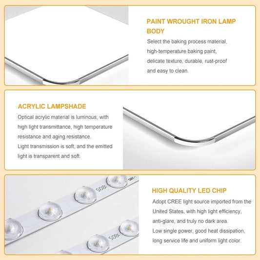 Modern 24W Dimmable LED Ceiling Light with Remote