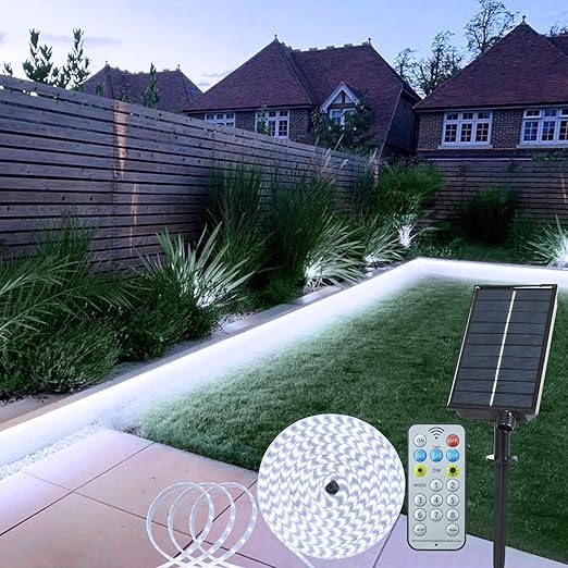 Solar LED Strip Lights – 10M 640 LEDs. Remote Control. Waterproof Outdoor Lighting