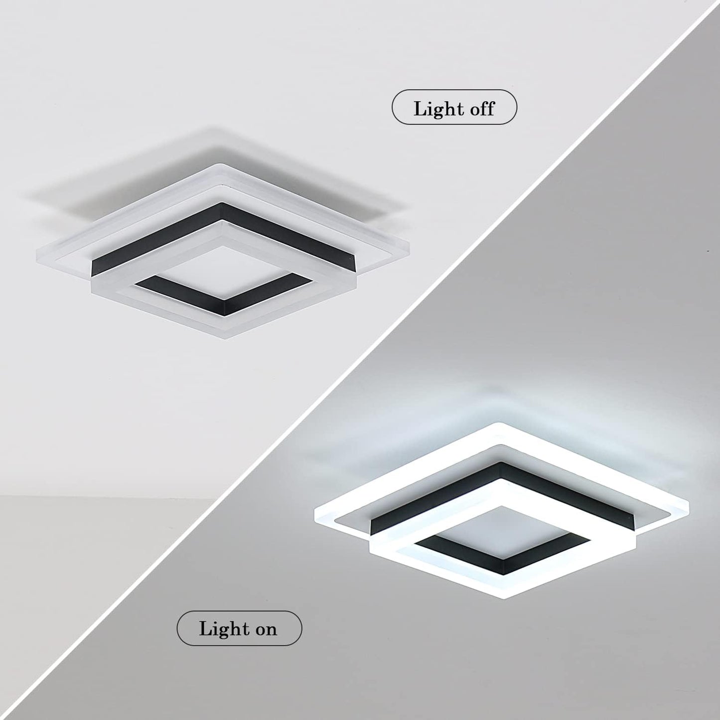 Ceiling Light. 24W Modern Ceiling Lamp. LED Ceiling Lights for Bedroom Hallway Office Kitchen Living Room. Cold White