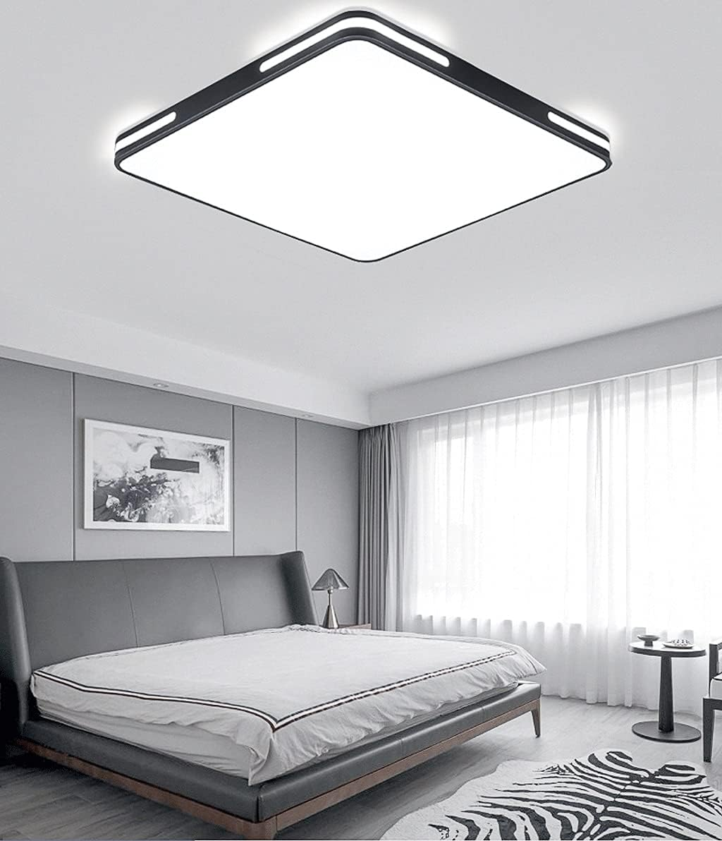 36W Dimmable LED Ceiling Light. 50CM Modern Square LED Ceiling Lamp with Switch Control. 3 Color Temperature Adjustments. Ceiling Lighting Fixture for Bedrooms