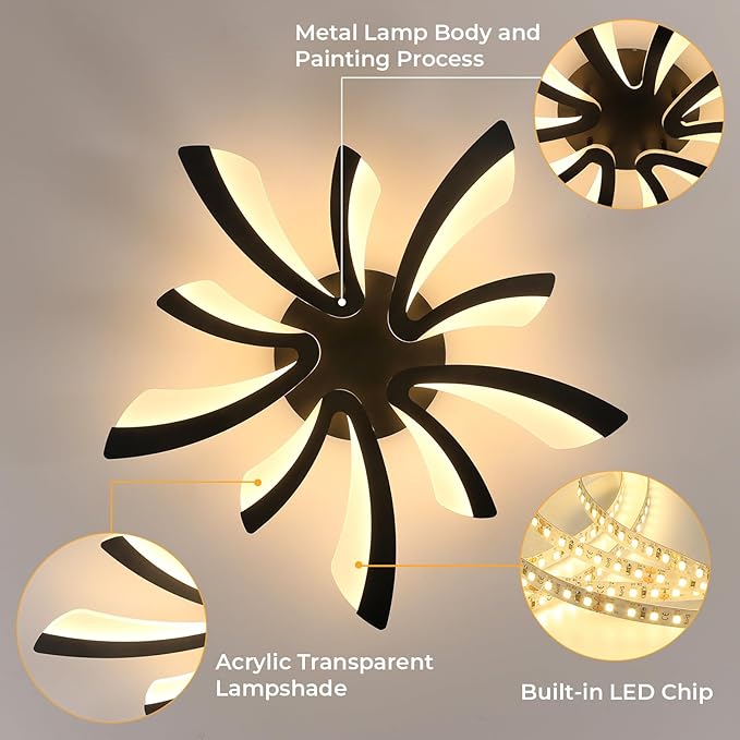 Dimmable 48W LED Ceiling Light with Remote. 71cm