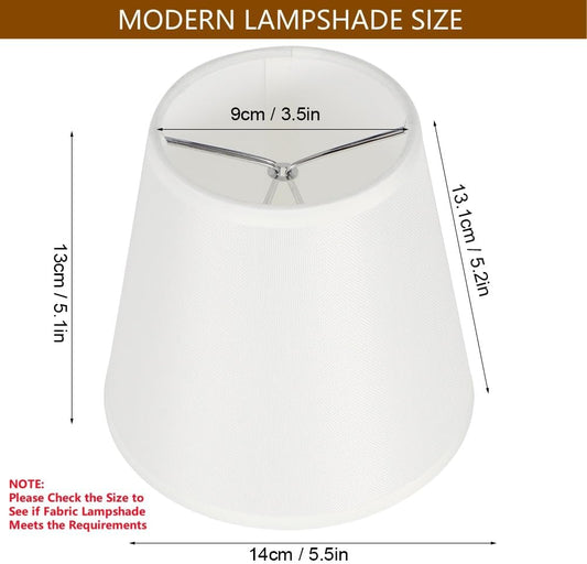Set of 6 Clip-On Fabric Lampshades β Small E14 Light Shades