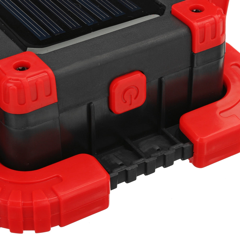 100W USB Solar LED Work Light Rechargeable Emergency Flood Lamp