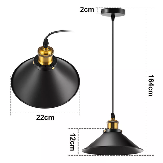 Vintage Industrial LED Pendant Light β Modern E27 Ceiling Hanging Lamp