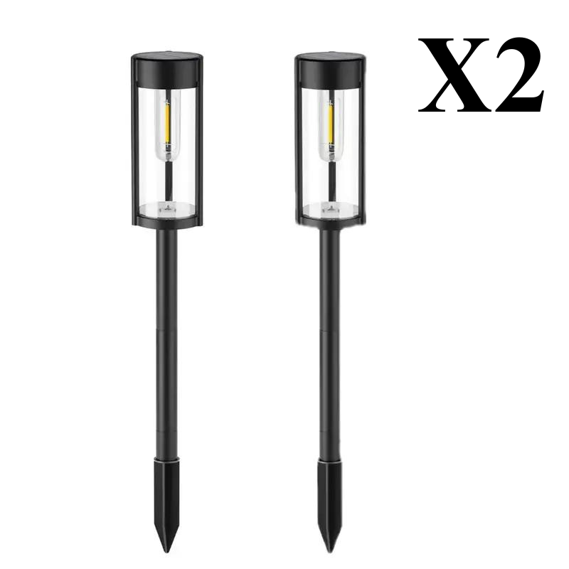 Piquet lumineux solaire avec ampoule à filament (Rond)