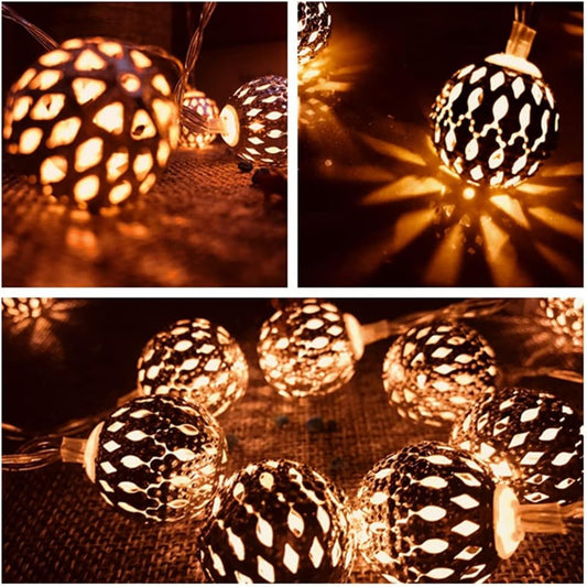 USB Moroccan Fairy Lights – 20 Warm White LEDs