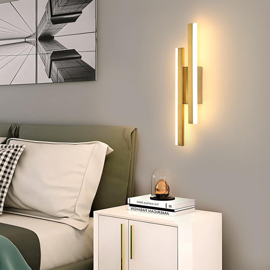 Gold LED Wall Light. 40CM Modern Warm White Sconce