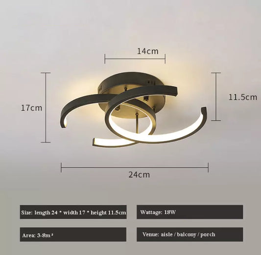 Chic LED Ceiling Light β Modern Dimmable Pendant Light for Living Room & Bedroom | Warm & Cool White Options