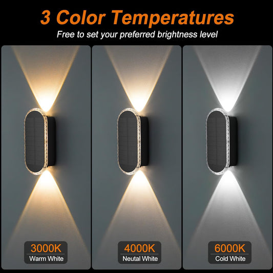 Solar Fence Lights – 4 Pack. 3 Color Options