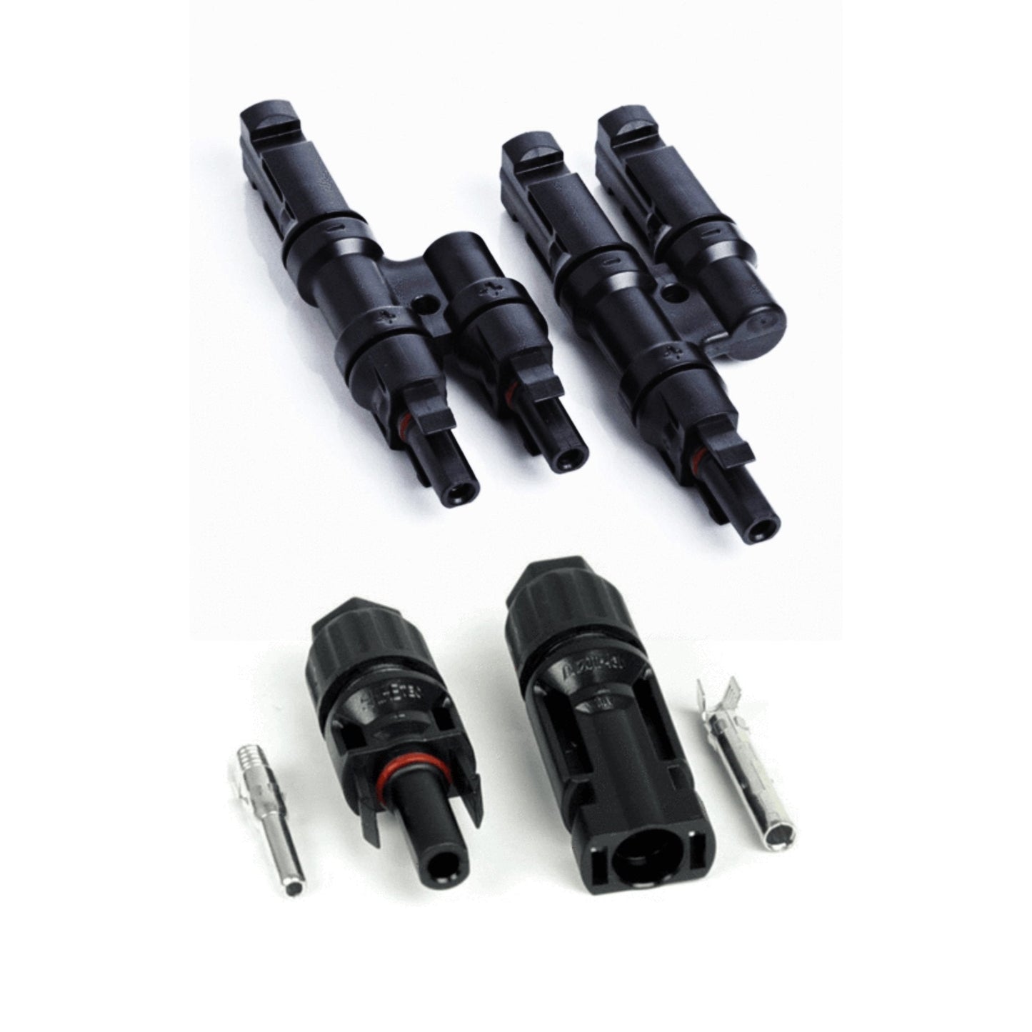 2 Panel MC4 Connector Pair. 2 Wire In. 1 Wire Out