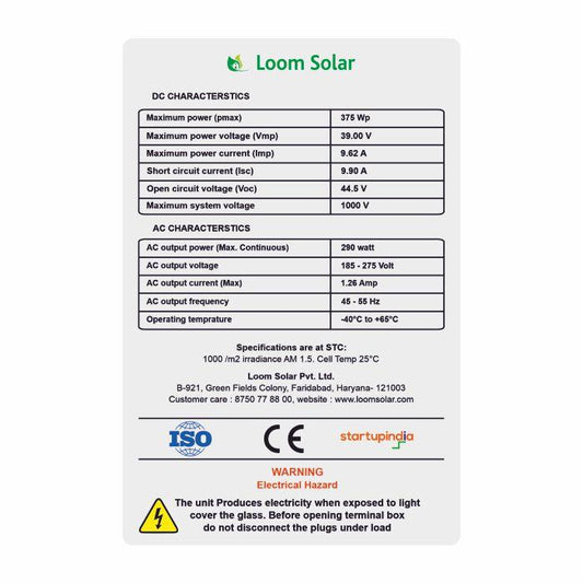 Loom solar 2 kw Grid Connected AC Module