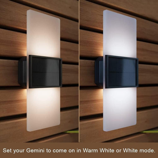 SolarCentre Gemini XL Outdoor Wall Lights. Set of 2. 27cm