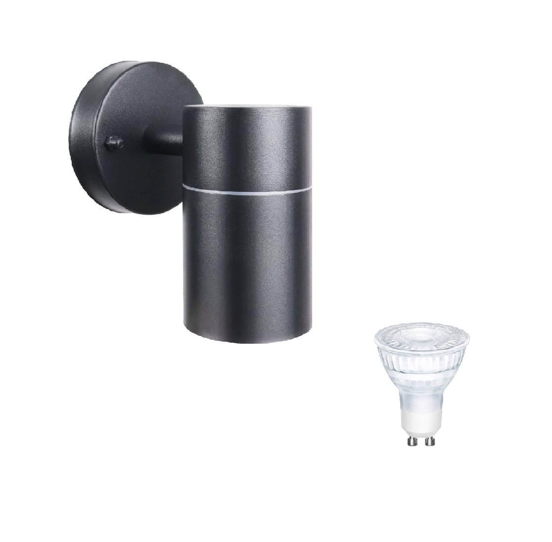 Black Stainless Steel Outdoor Wall Sconce