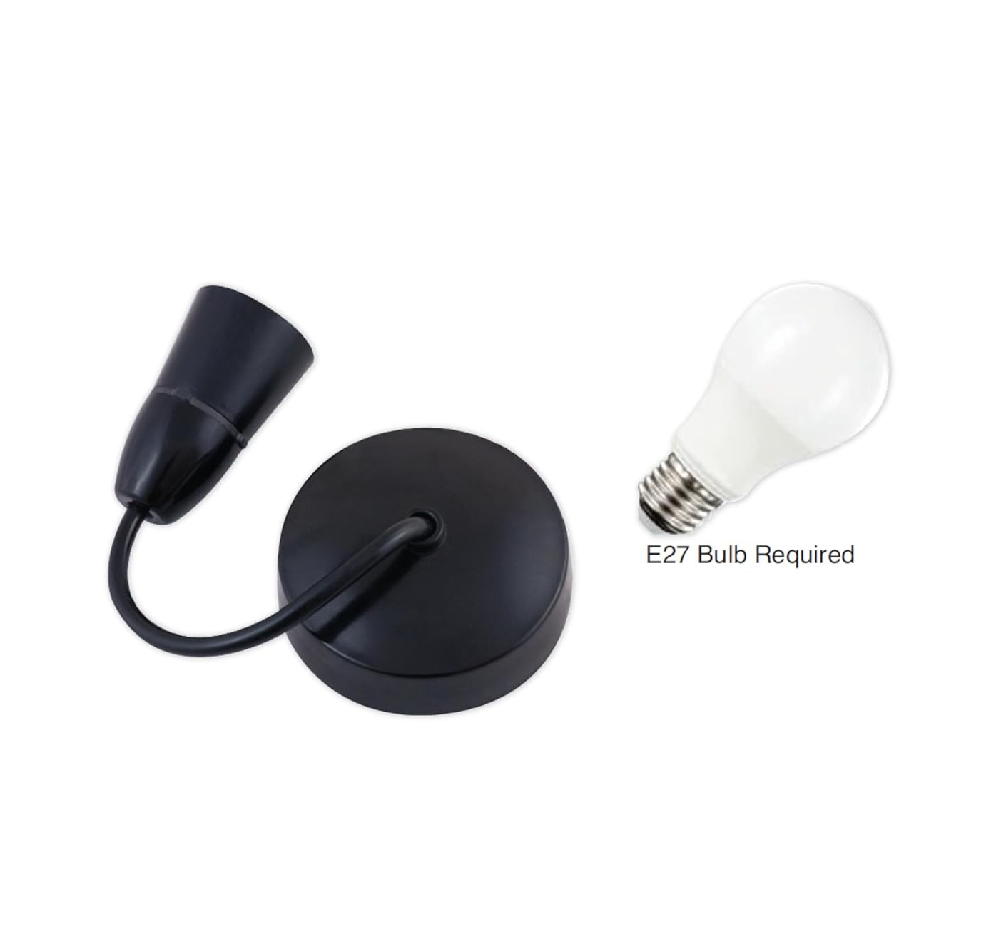 6 100W T2 Black Ceiling Pendant Lamp holder E27