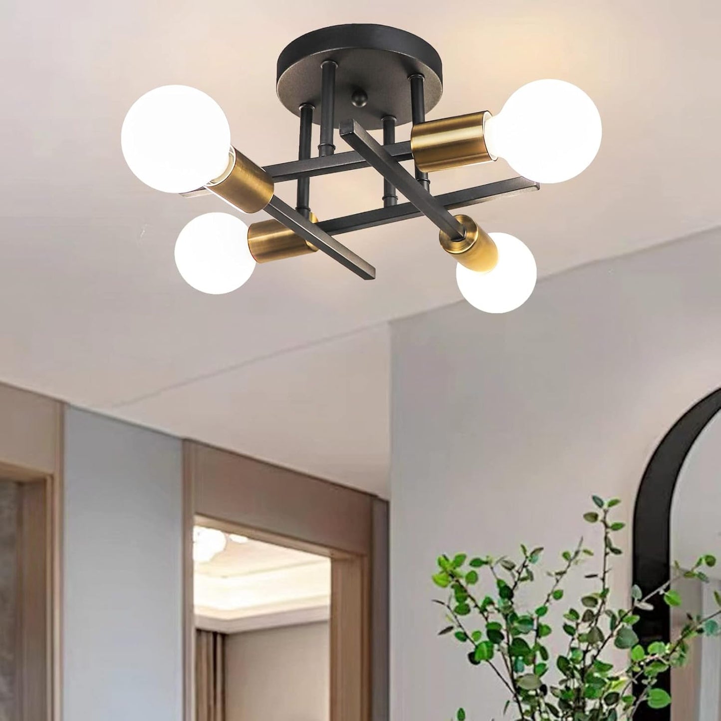 5-Light Industrial Vintage Chandelier – Modern Ceiling Fixture for Bedrooms. Kitchens. Dining Rooms. Lofts. and Offices