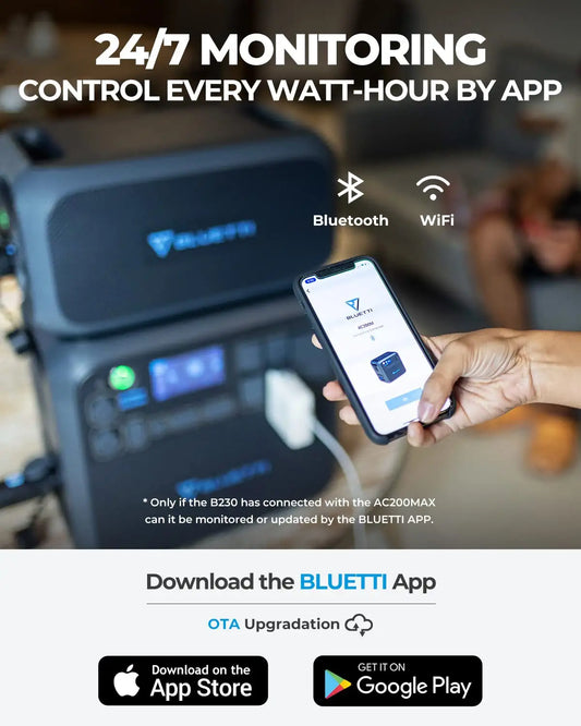 BLUETTI B230 Expansion Battery - 2048Wh LiFePO4 Battery Pack for Power Station AC200MAX/AC200P/EP500Pro/EB150/EB240. DC Power Source w/ 100W USB-C. Extra Battery for Home Use. Emergency. Road Trip | Best Solar