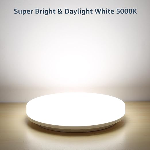 15W 1500LM LED Ceiling Light. IP54 Waterproof. 100W Equivalent. Modern Flush Mount for Bathroom. Kitchen. Porch. Bedroom & More.