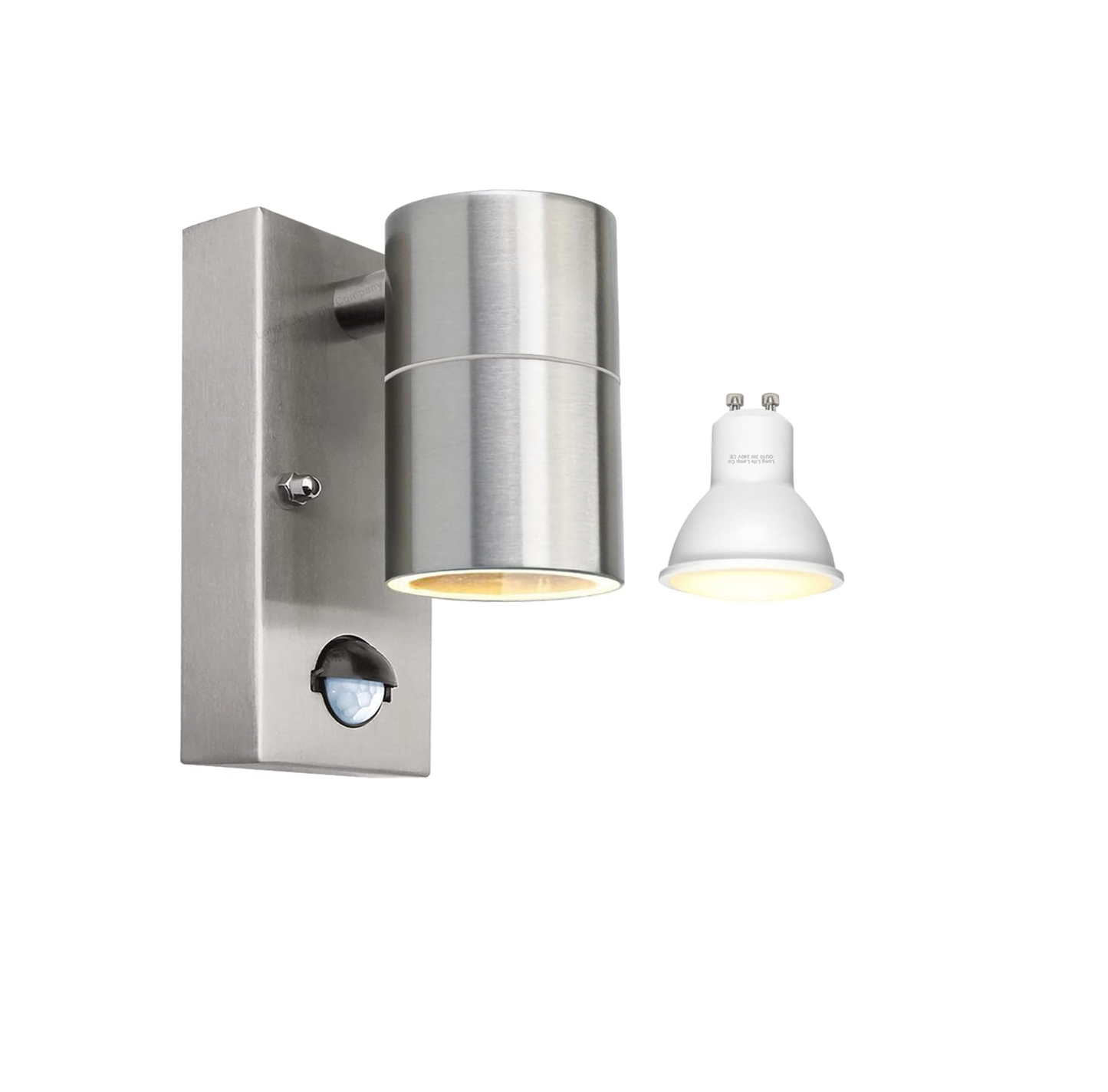 Outdoor Motion Sensor Wall Light – Stainless Steel IP44 GU10 Downward Facing Exterior Light