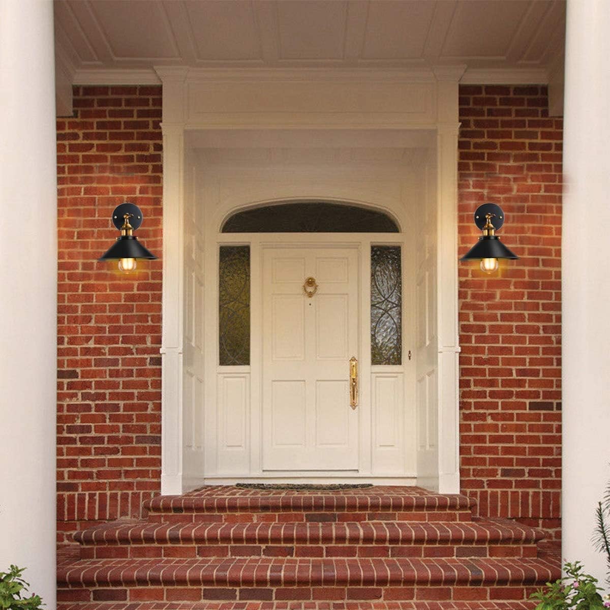 Vintage Black Industrial Wall Sconce. 240° Adjustable. 2 Pack