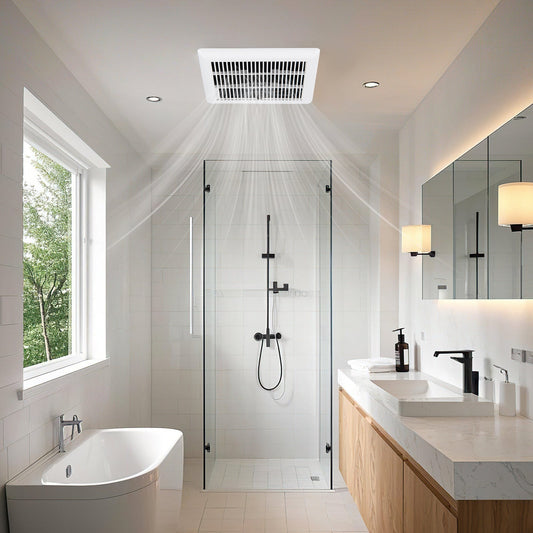 80 CFM Ceiling Mount Bathroom Exhaust Fan with Metal Housing and 4 Inches Duct
