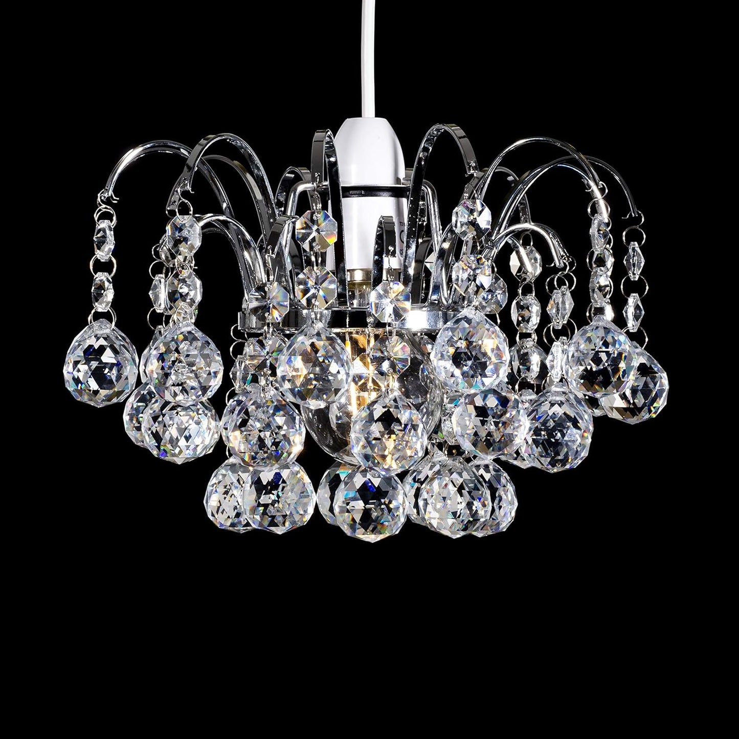 Crystal Faceted Oriel Light Shade. Crystal Chandelier. Ceiling Light Shade. Lamp Shade. Chandeliers Ceiling Light