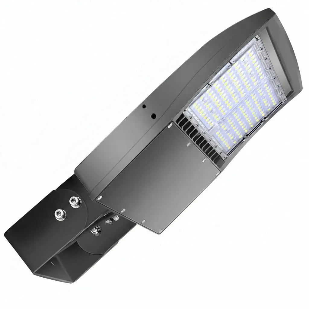 150W LED Shoebox Light-Led Parking Lot Light-21.000 Lumens-CCT 5000K-Brownz Color-Photocell Optional-5 Years Warranty-UL+DLC 5.1