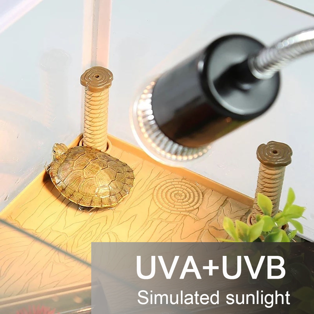 VA UVB Aquarium Heating Light Pet Heating Bulb for Turtle(US Standard Plug)
