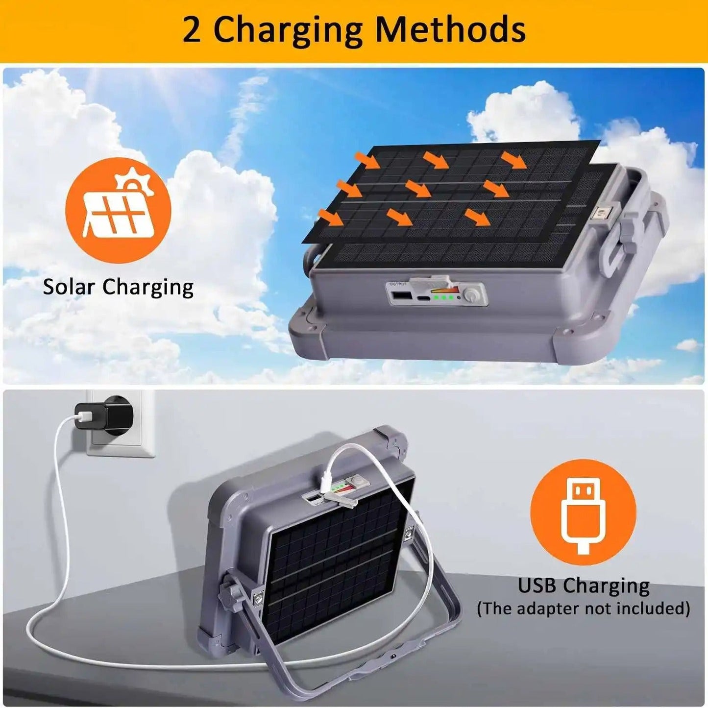 Portable Solar Rechargeable Strong Light Emergency Light Solar Floodlight Hanging