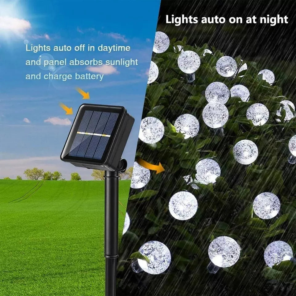 100 LED Solar String Lights – Retro Hanging Fairy Ball Lights for Garden & Outdoor Decor
