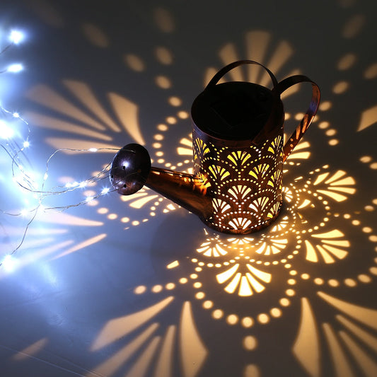 Arrosoir lumineux solaire avec fil de cuivre LED
