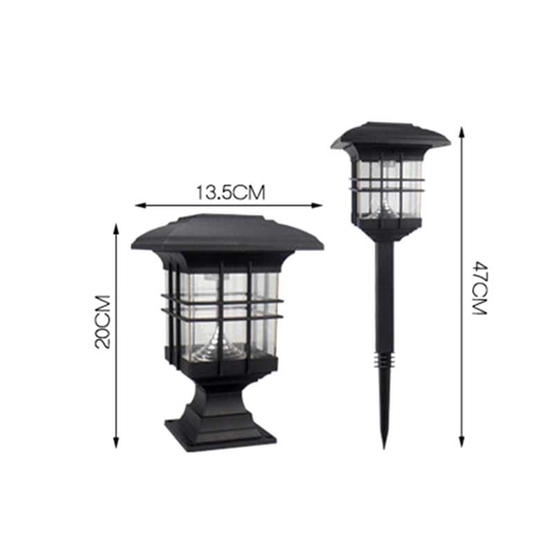 Lampe solaire jardin Piquet ou Pilier (2en1)