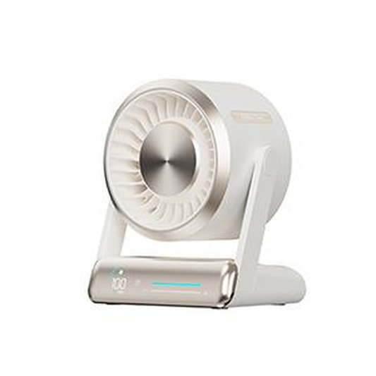 Coolhill Desktop Fan Turbo Table Fan Travel Vacation Essentials for Office 100-Speed Digital Display Low Noise Rechargeable Battery Dual Adjustment Modes Quiet Cooling Quiet Desk Fan Portable