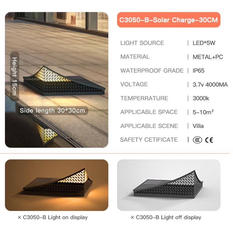 Eclairage exterieur solaire design