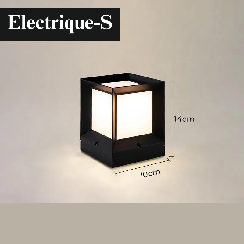 Lampe solaire design cube multicolore (Aluminium)