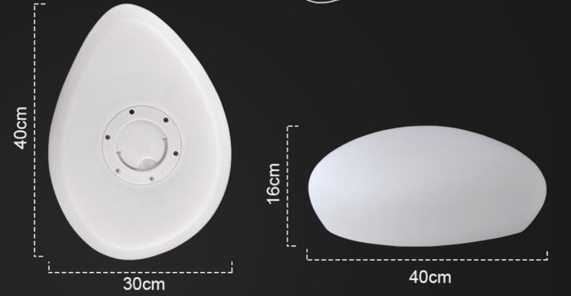 Lampe Solaire Jardin Grand Galet Blanc Multicolore
