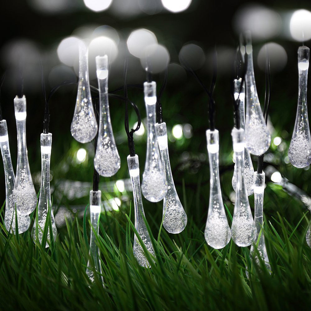 Guirlande Solaire <br> Goute d'eau à Bulle Blanche