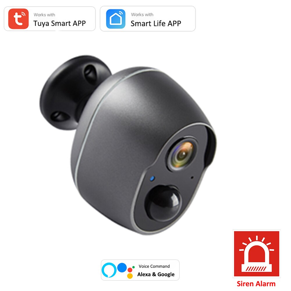 REHENTINT OG06T Solar Camera - Tuya Wire Free 6000mAh Rechargeable Battery Wireless WiFi Buzzer Siren Solar Camera Outdoor IP66 135° Wide Angle Infrared Camera