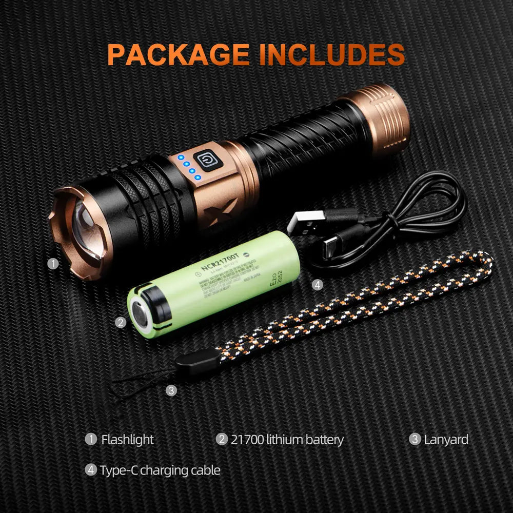 Helius TY-1088 Zoomable Rechargeable Flashlight