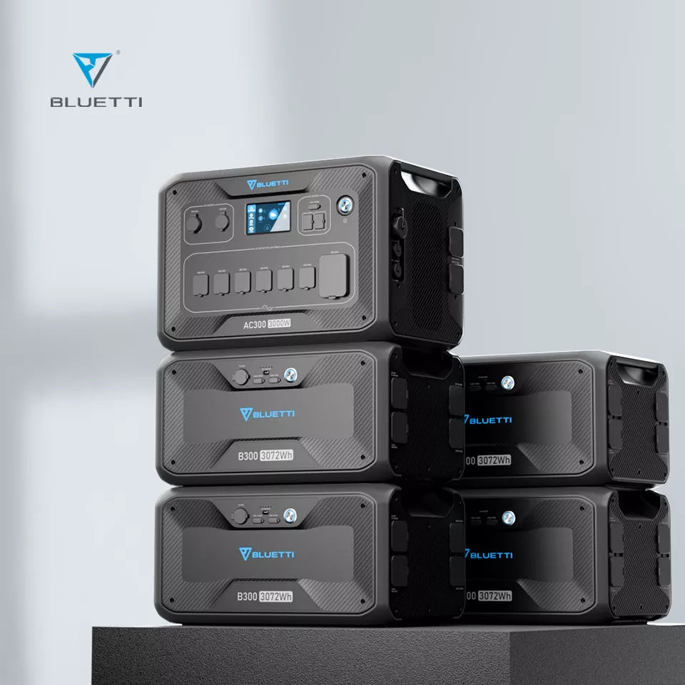 Bluetti AC300 and B300 3000W Solar Power Station - With Expandable LiFePO4 Batteries MPPT Super Power for outdoors/Backup power | Best Solar