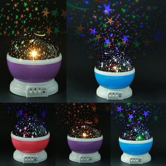 LED Rotating Night Light Projector Starry Sky Star Master Projection lamp Children's Room Decorated Lights Christmas gift