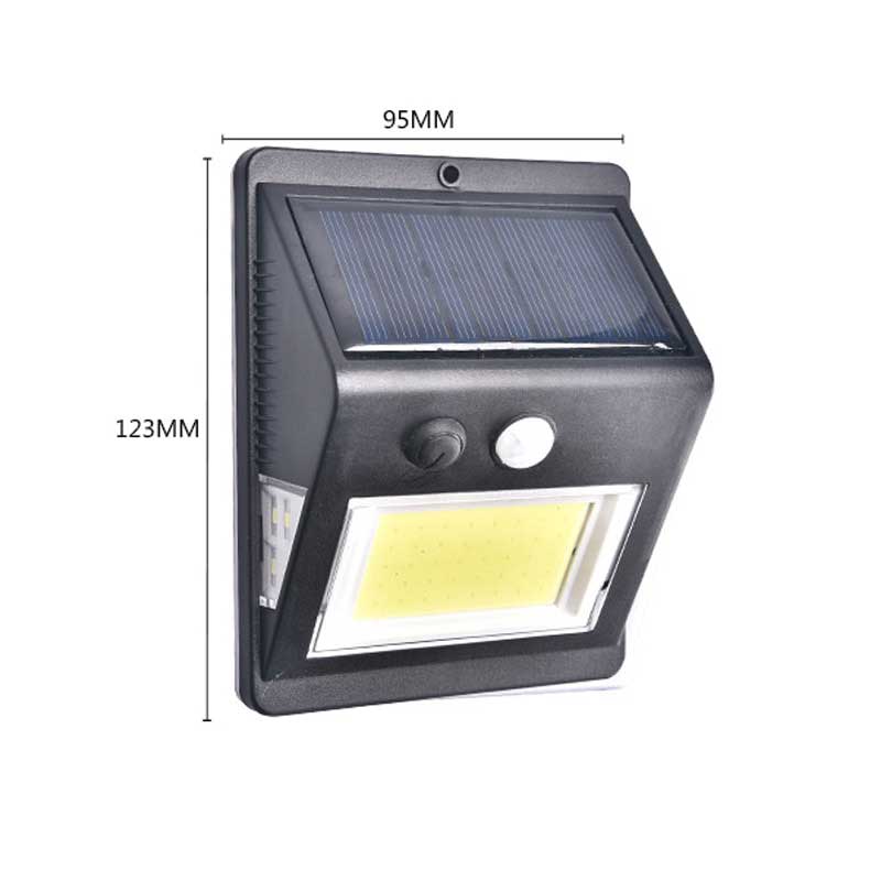 Applique murale solaire 46 LED Noire