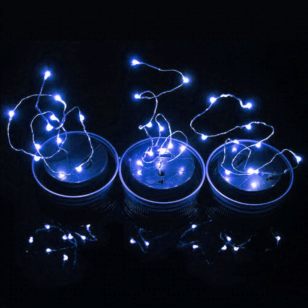 Bocal lumineux solaire 10 Couvercle LED Multicolore