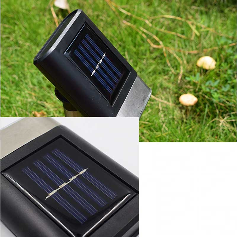 Lampe solaire Jardin Projecteur réglable LED (2 Pcs avec Piquet)