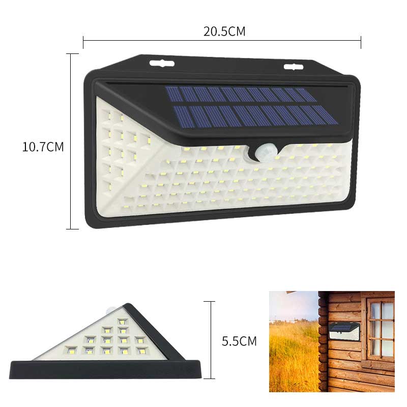 Applique murale solaire Noire (3 Modes)