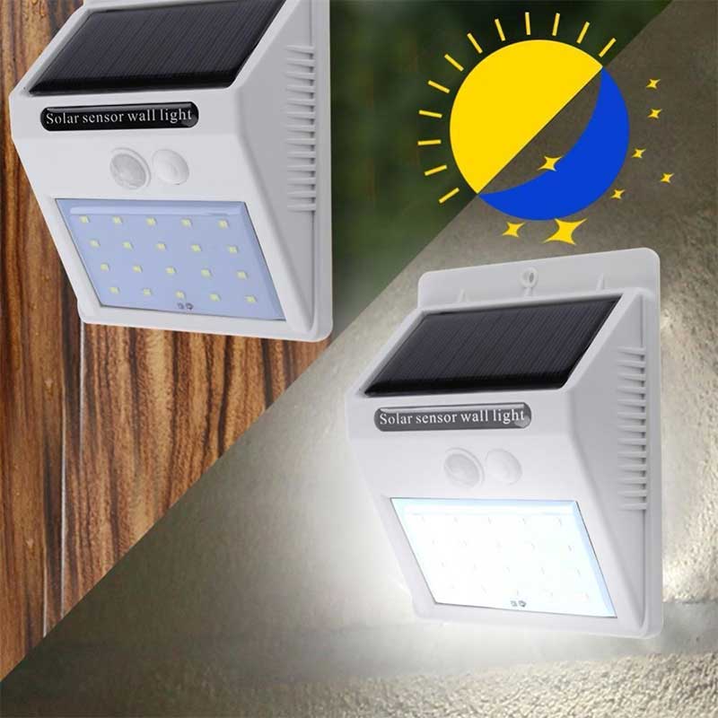 Applique murale solaire 40 LED Blanche