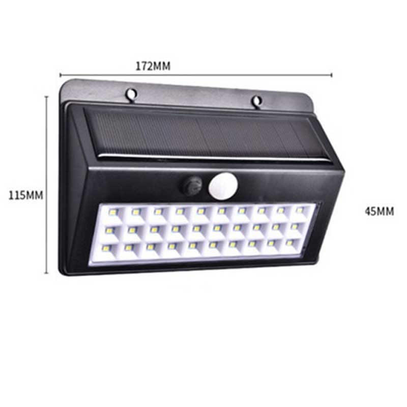 Applique murale solaire Jardin 30 LED Noire