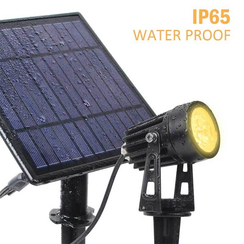 Lampe solaire jardin 4 Projecteur LED Jaune
