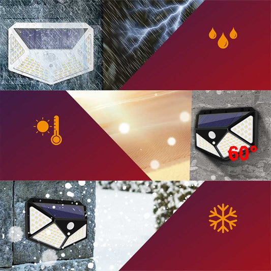 Applique murale solaire Blanche 100 LED