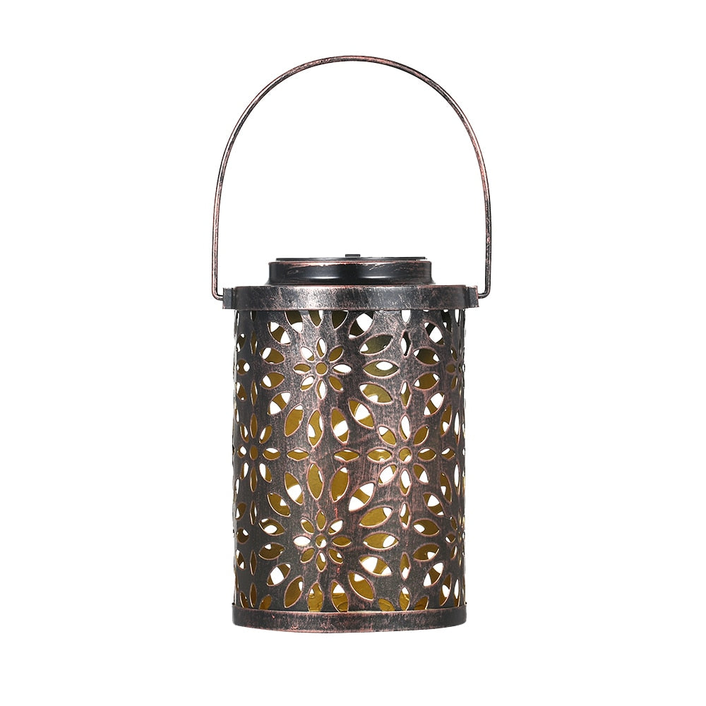 Lanterne solaire Design évidé fleurie